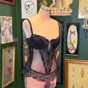 Victoria's Secret Black Lace Corset